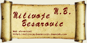 Milivoje Besarović vizit kartica